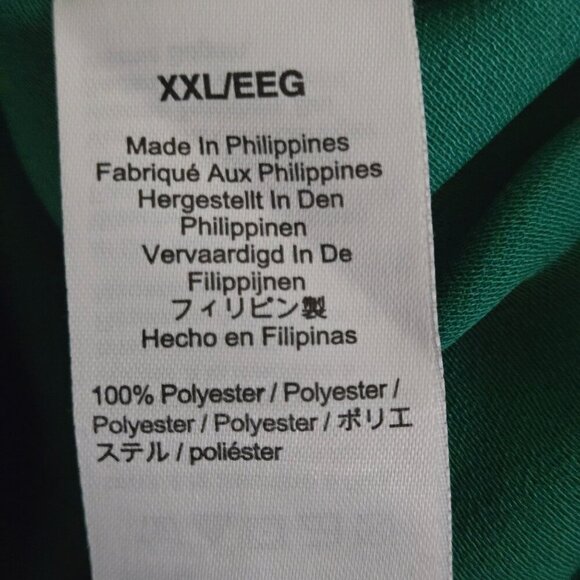 J.Crew High Ruffled Neck Balloon Sleeve Emerald Green Blouse Plussize Size XXL - Picture 9 of 10